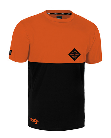 kurzarmtrikot Double ORANGE-SCHWARZ