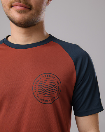 Short sleeve jersey GRAVEL red-navy