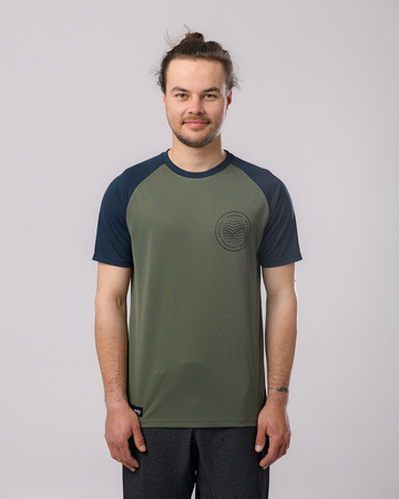 Short sleeve jersey GRAVEL green-navy