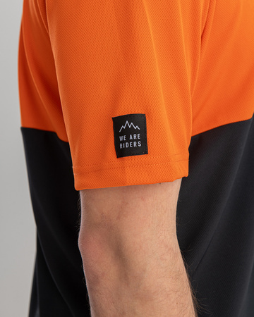 kurzarmtrikot Double ORANGE-SCHWARZ