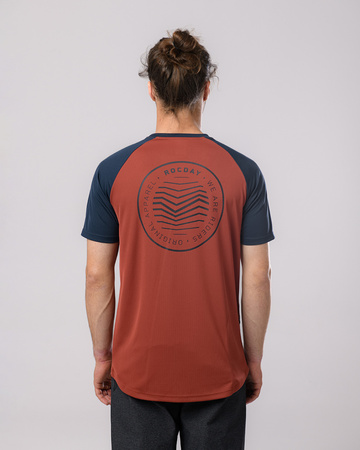 Short sleeve jersey GRAVEL red-navy