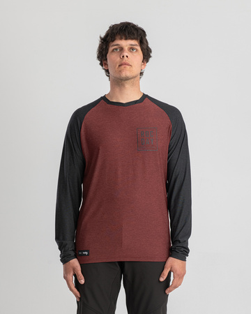 Langarmtrikot STAGE schwartz–rot