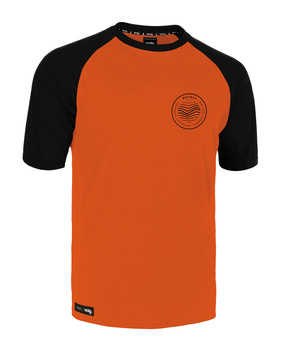 Kurzarmtrikot GRAVEL schwarz-orange