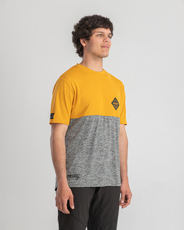 Short sleeve jersey Double melange-yellow