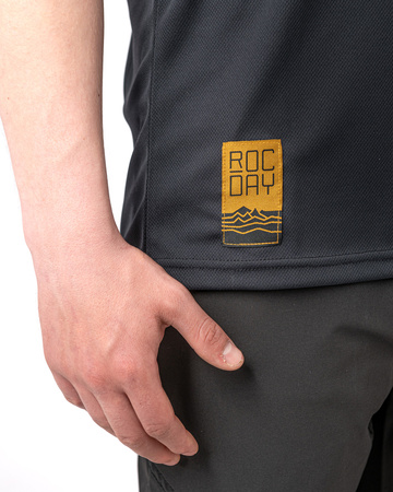 Short sleeve jersey Double V2 black-yellow