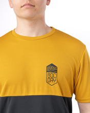 Short sleeve jersey Double V2 black-yellow