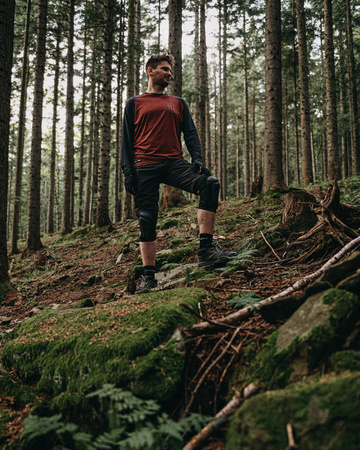 Long Sleeve Jersey STAGE black–red