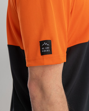 kurzarmtrikot Double ORANGE-SCHWARZ