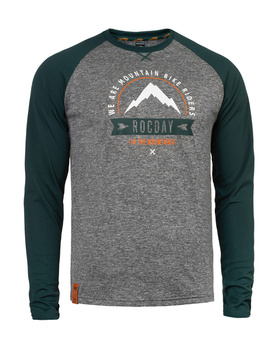Langarmtrikot MOUNT melange-green