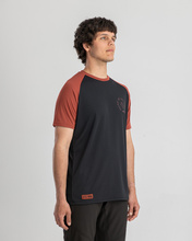 kurzarmtrikot ROOST schwartz-rot