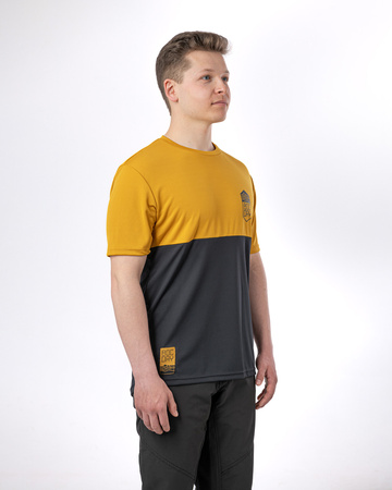 Short sleeve jersey Double V2 black-yellow