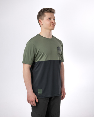 Short sleeve jersey Double V2 black-green