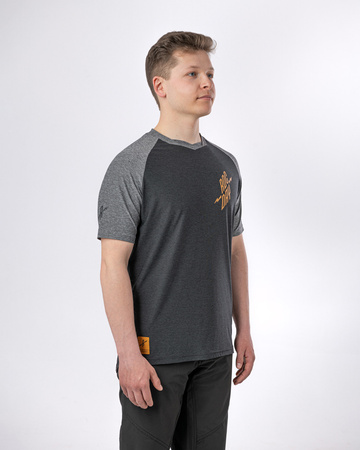 Short sleeve jersey STAGE SHORT black-grey