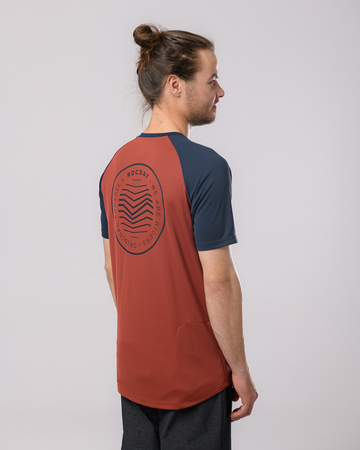 Short sleeve jersey GRAVEL red-navy