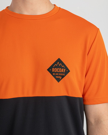 kurzarmtrikot Double ORANGE-SCHWARZ