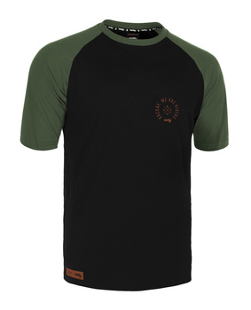 kurzarmtrikot ROOST schwartz-grun