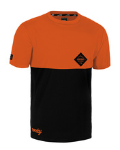 kurzarmtrikot Double ORANGE-SCHWARZ