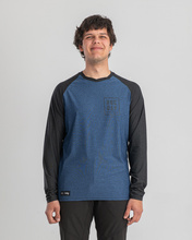 Jersey z długim rękawem STAGE czarny-niebieski