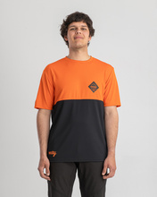 Short sleeve jersey Double ORANGE-BLACK