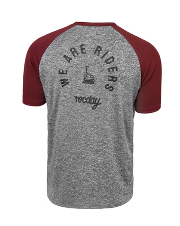 Short sleeve jersey PARK PROMO melange-dark red