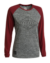 Jersey LINE WMN melange-dark red