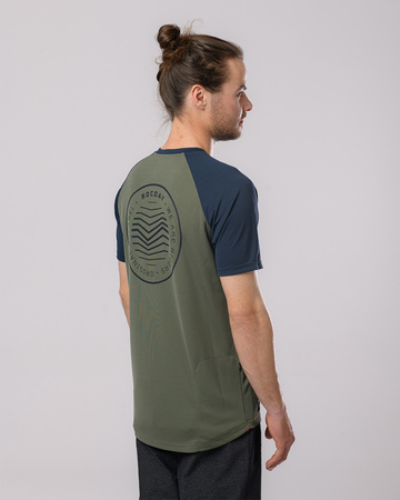 Short sleeve jersey GRAVEL green-navy