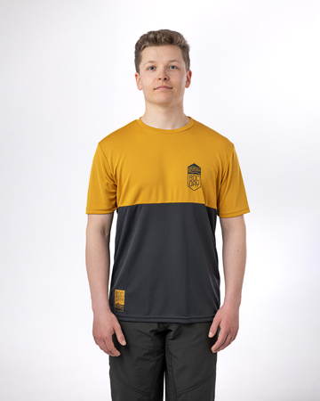 Short sleeve jersey Double V2 black-yellow