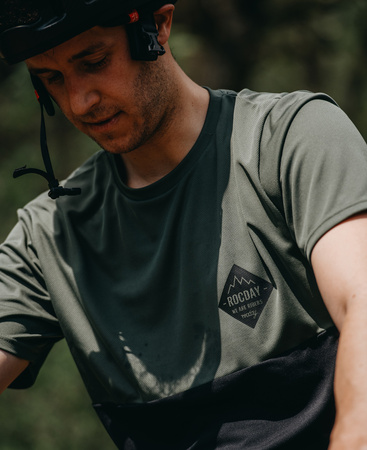 kurzarmtrikot Double ORANGE-SCHWARZ