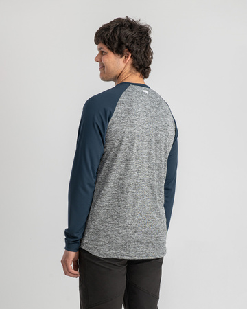 Langarmtrikot Mount melange-navy