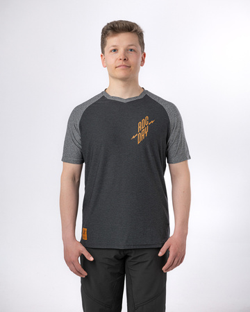 Short sleeve jersey STAGE SHORT black-grey