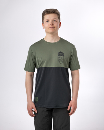 Short sleeve jersey Double V2 black-green