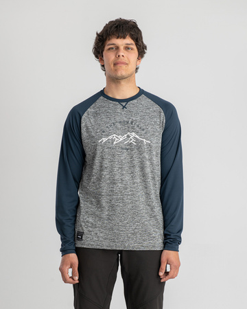 Long Sleeve Jersey Mount melange-navy
