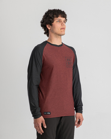 Langarmtrikot STAGE schwartz–rot