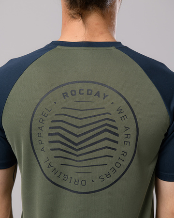 Short sleeve jersey GRAVEL green-navy