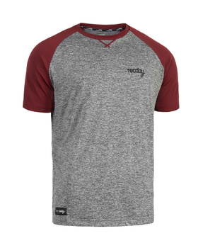 Kurzarm Jersey PARK PROMO melange - dark red